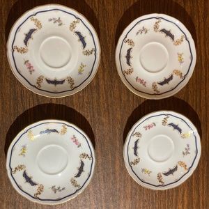 4 Vintage Mikasa Plates with Multi-color Regal Floral Design
